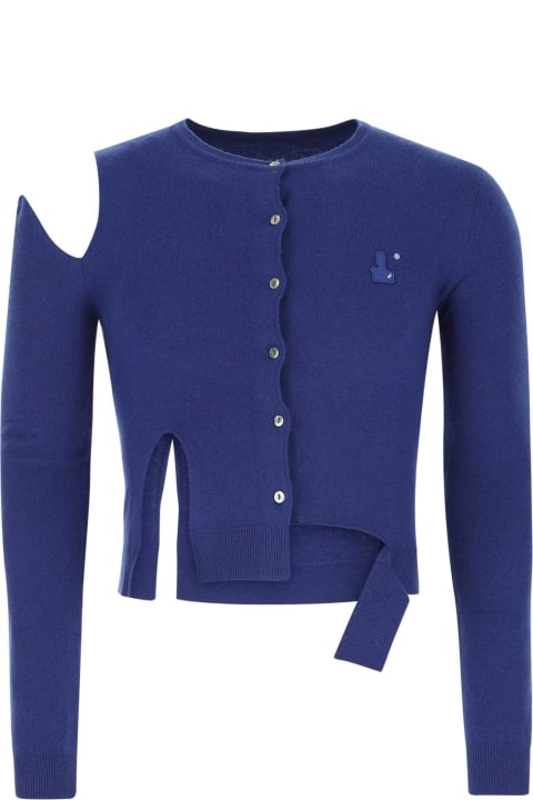Ader Error Sweaters for Men Ader Error Electric Blue Wool Blend Everdeen Cardigan