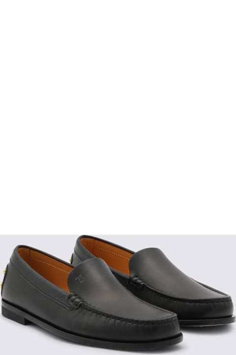 Tod's Black Leather Loafers