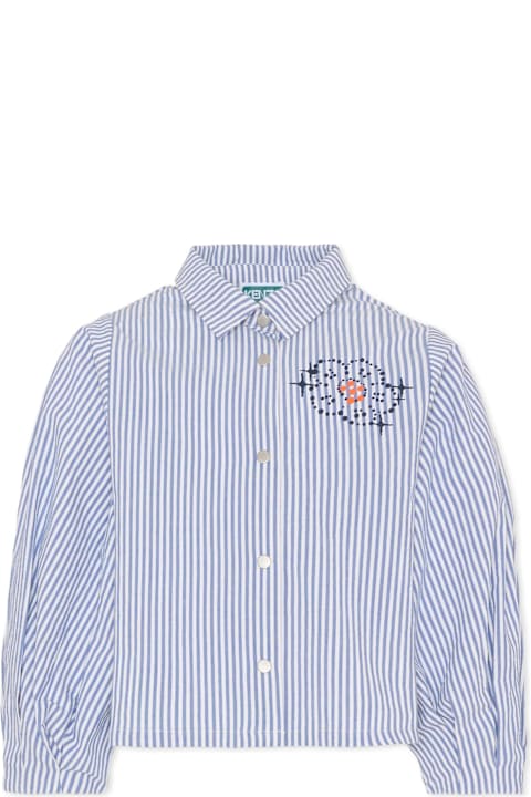 Homeware Kenzo Kids Blue Shirt For Girl With Logo