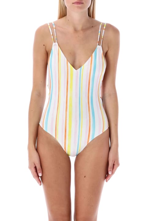 Lynn Watercolor Stripe Swimsuit