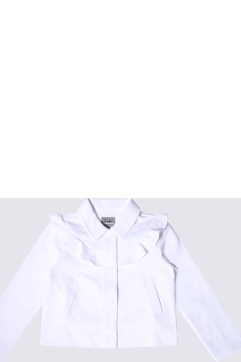 Il Gufo Coats & Jackets for Girls Il Gufo White Cotton Down Jacket
