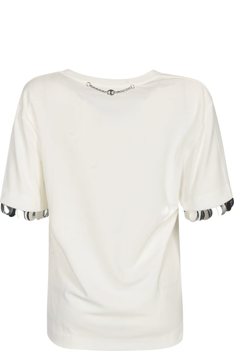 ウィメンズ Paco Rabanneのトップス Paco Rabanne Round Neck Embellished Regular T-shirt