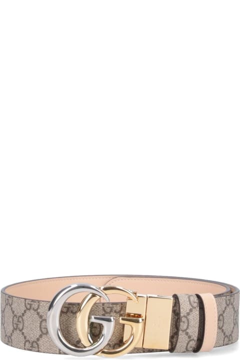 Gucci لـ Women Gucci 'gg Marmont' Reversible Belt