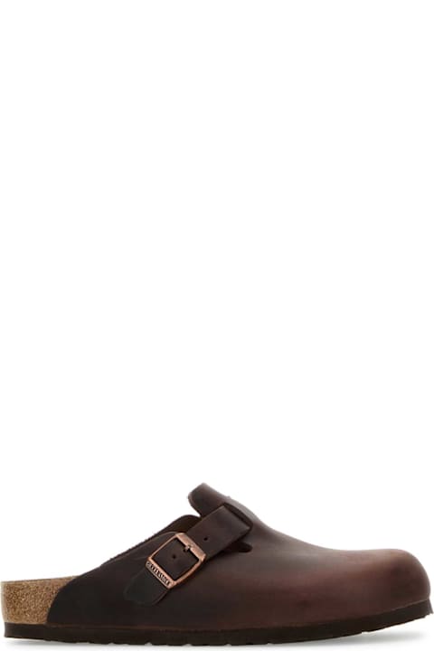 Birkenstock for Women Birkenstock Brown Leather Boston Slippers