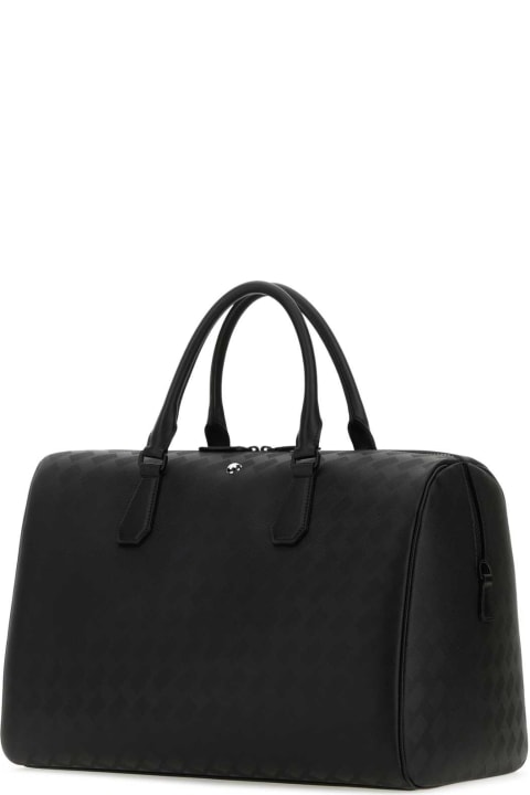 Montblanc Men Montblanc Black Leather 142 Travel Bag