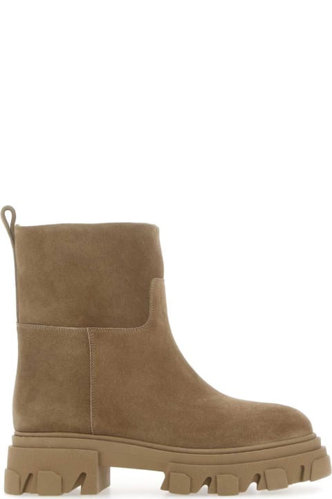Boots for Women GIA BORGHINI Biscuit Suede Ankle Boots