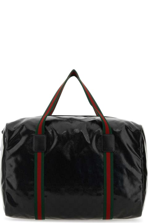 Sale for Men Gucci Black Gg Crystal Fabric Travel Bag