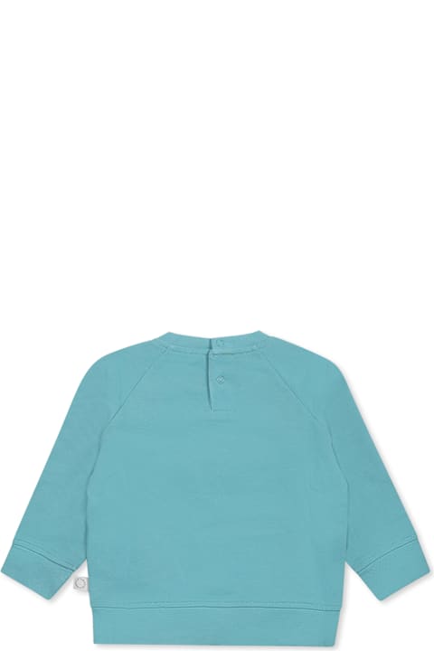 Stella McCartney Kids Sweaters & Sweatshirts for Baby Girls Stella McCartney Kids Light Blue Sweatshirt For Baby Boy With Frog