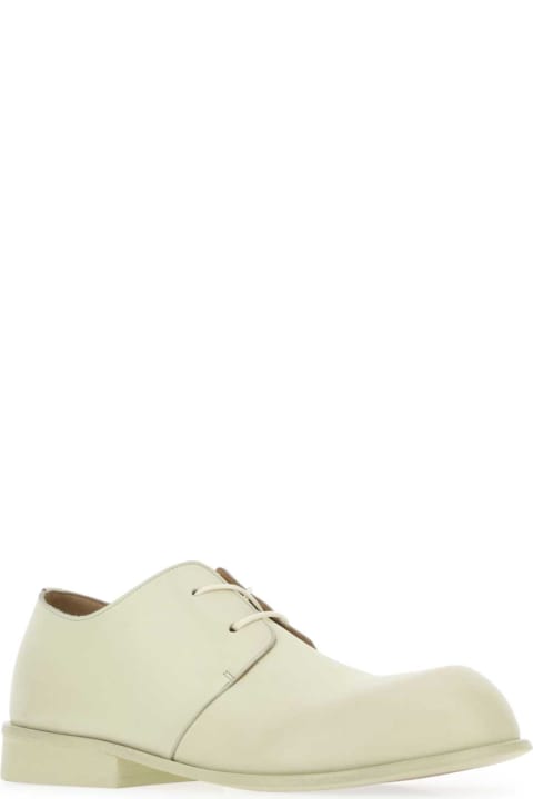 Fashion for Men Marsell Cream Leather Muso Lace-up Shoes