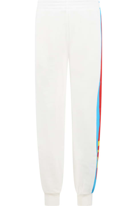 Gucci Kids Gucci White Sweatpants For Kids With Gg Logo