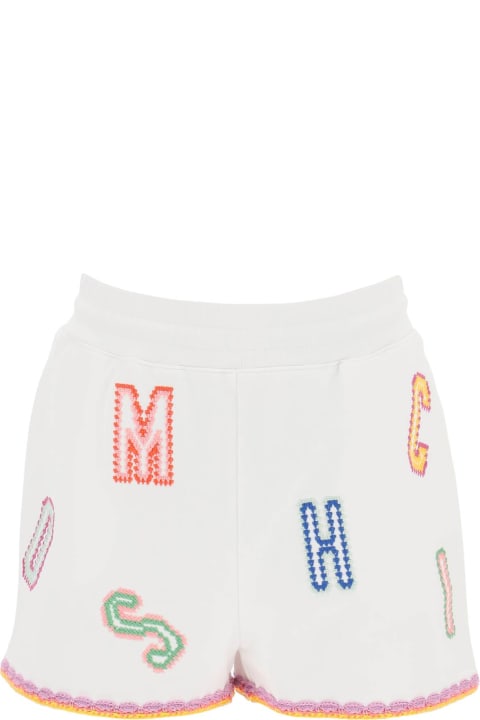 Fashion for Women Moschino Embroidered Cotton Shorts