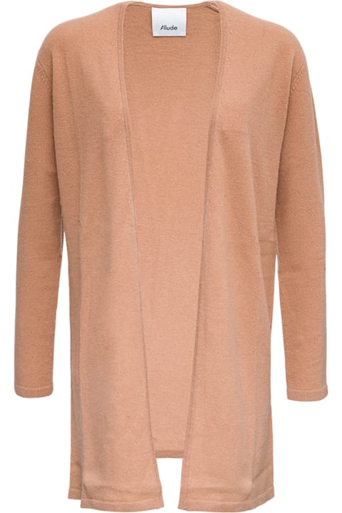 Wool And Cashmere Beige Hoodie