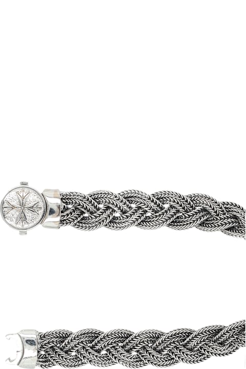 Emanuele Bicocchi Kids Emanuele Bicocchi Diamond-cut Flat Braided Bracelet