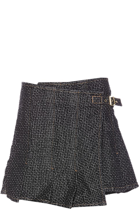 Ganni Skirts for Women Ganni Fluffy Denim Wrap