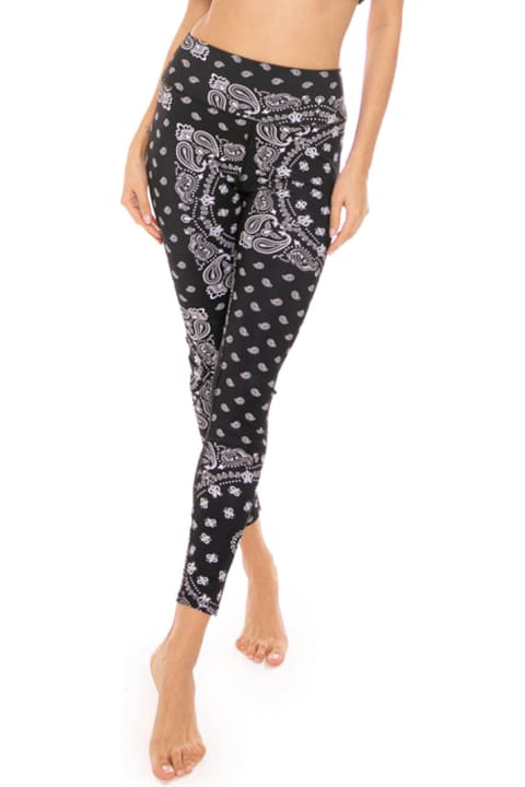 MC2 Saint Barth Pants & Shorts for Women MC2 Saint Barth Yoga Leggings Black Bandana All-over Print