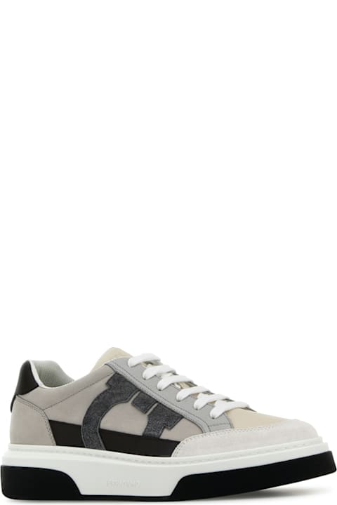 Ferragamo for Men Ferragamo Multicolor Leather Cassina Sneakers