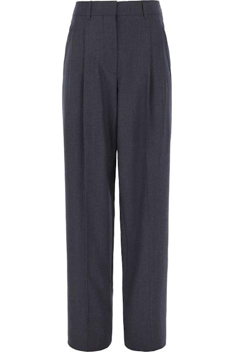 Stella McCartney for Kids Stella McCartney Mã©lange Blue Wool Pants