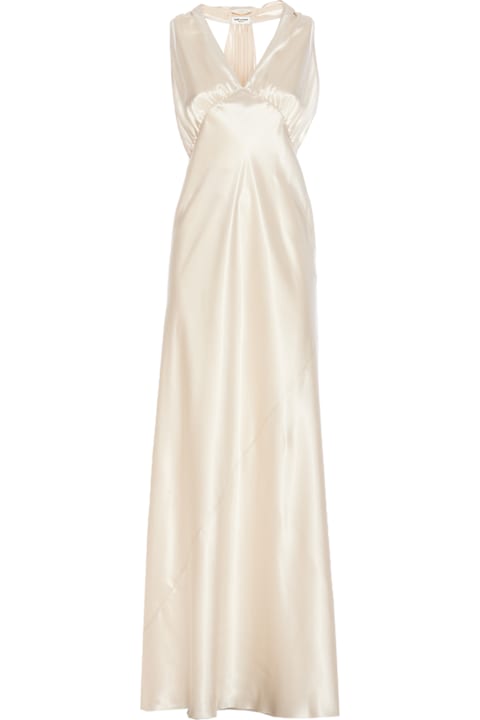 Saint Laurent Dresses for Women Saint Laurent Halter Dress In Satin