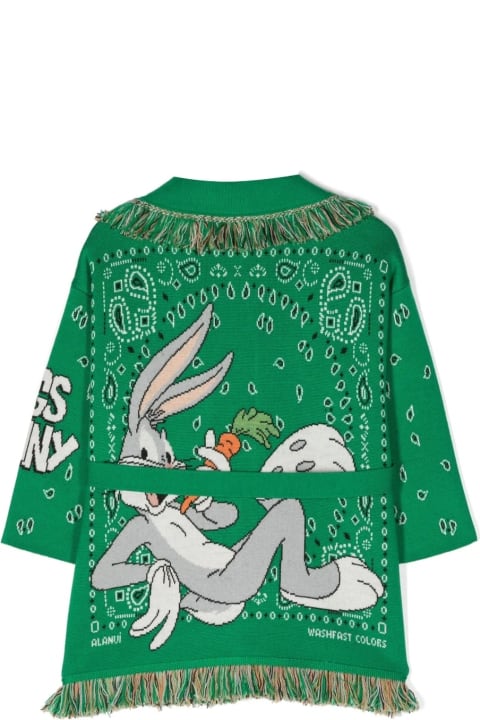 Fashion for Women Alanui Green Bugs Bunny Bandana Cardigan