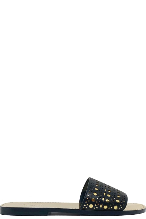 Alaia Sandals for Women Alaia Leather Slides