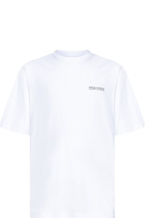 Marcelo Burlon Topwear for Men Marcelo Burlon White 'tempera Cross' T-shirt