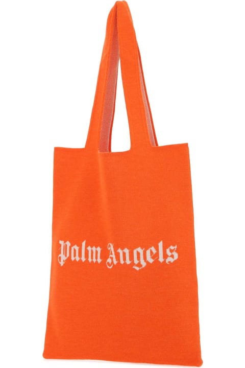 Palm Angels Totes for Women Palm Angels Orange Wool Blend Shopping Bag