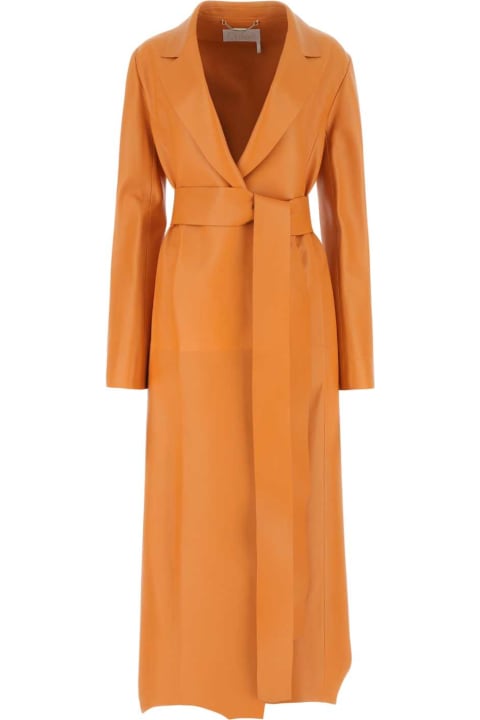 Fashion for Women Chloé Orange Leather Coat
