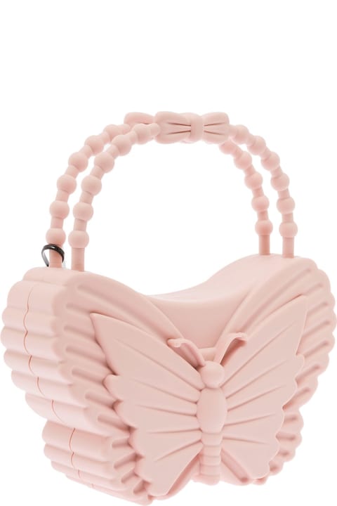 Powder Pink Butterfly Bag In Tpu For Bitches Woman