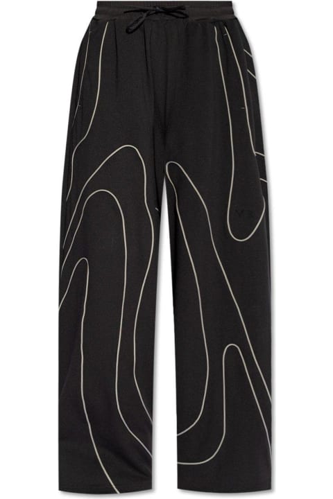 ウィメンズ Y-3のパンツ＆ショーツ Y-3 Piping-detailed Wide-leg Trousers