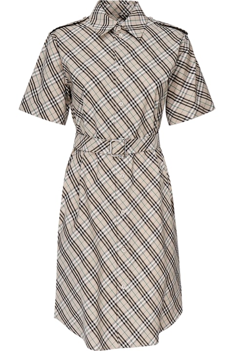 Burberry Dresses for Women Burberry Embroidered Poplin Shirt Dress
