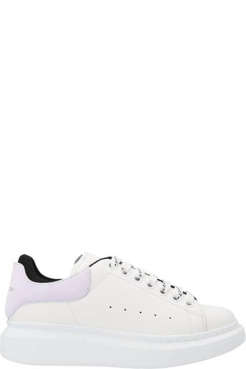 Alexander McQueen Wedges for Women Alexander McQueen White, Black And Lilac Oversize Sneakers