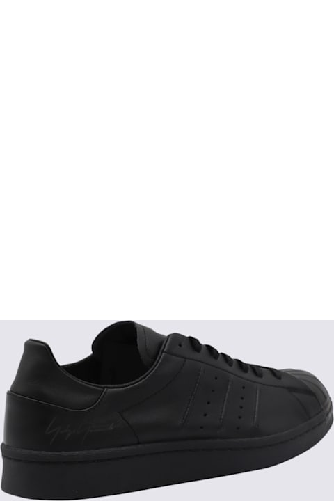 Y-3 Sneakers for Men Y-3 Black Superstar Sneakers