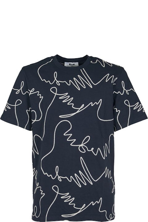 Homeware MSGM Printed Round Neck T-shirt