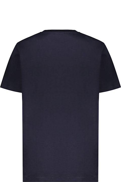Balmain Dark Blue Cotton T-shirt