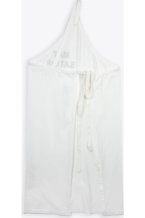 MM6 Maison Margiela Topwear for Women MM6 Maison Margiela Top White cotton one shoulder apron with print