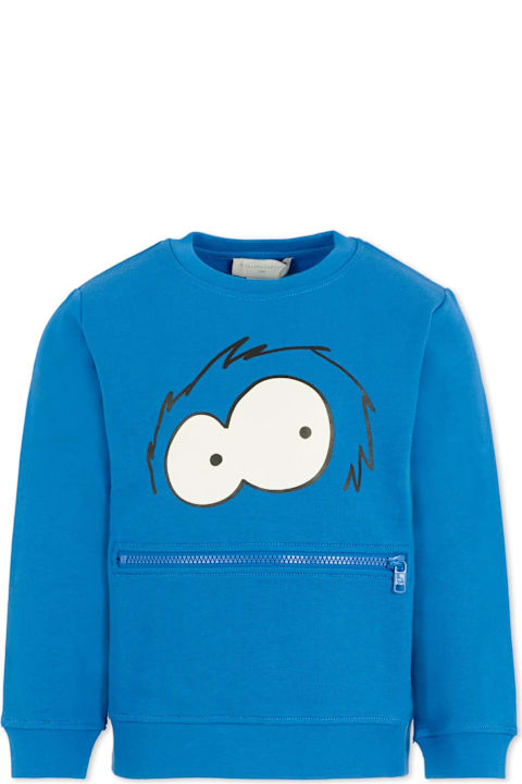 Homeware Stella McCartney Kids Sweat-shirt Bleu Pour Garçon Avec Monster