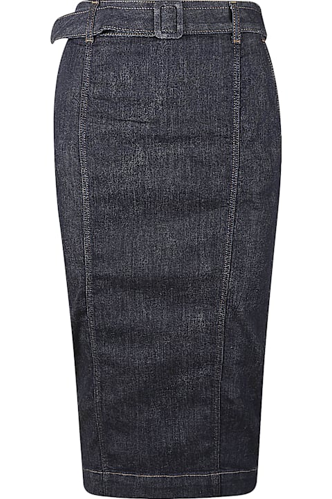 Blugirl Clothing for Women Blugirl Belted Waist Rear Zip Skirt