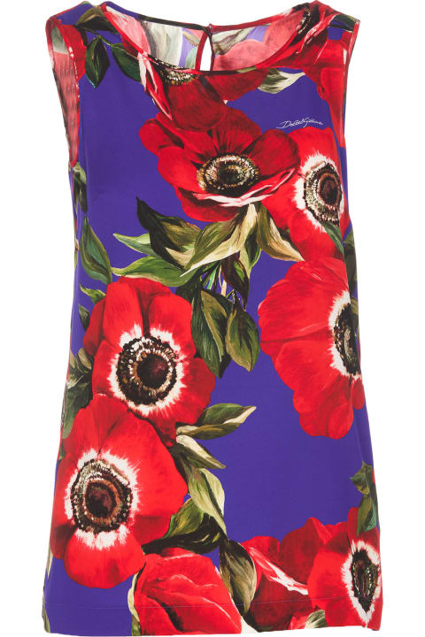 Dolce & Gabbana Topwear for Women Dolce & Gabbana Printed Silk Top