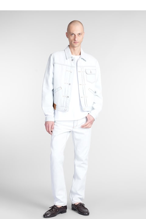 Bally Coats & Jackets for Men Bally Denim Jackets In Cyan Cotton