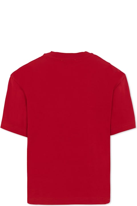 أدوات منزلية Lanvin Red T-shirt For Girl With Logo