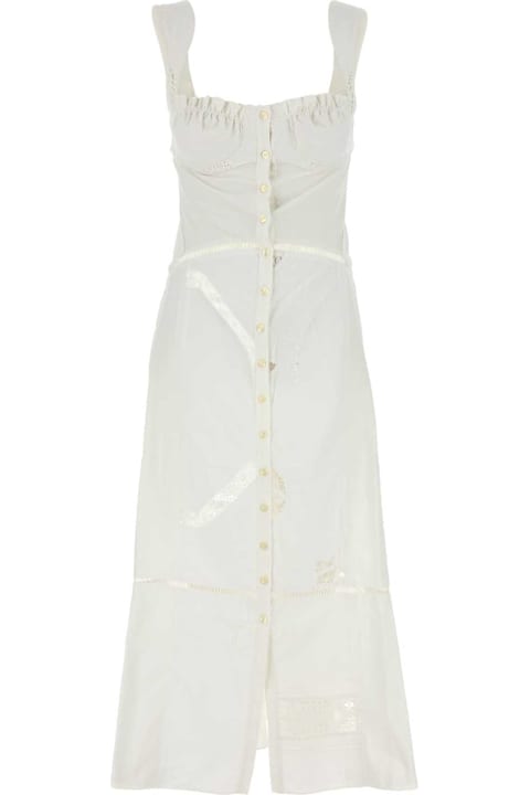 Marine Serre Dresses for Women Marine Serre White Cotton Dress