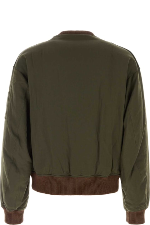 Visvim for Women Visvim Olive Green Wool Blend Gunner Down Jacket