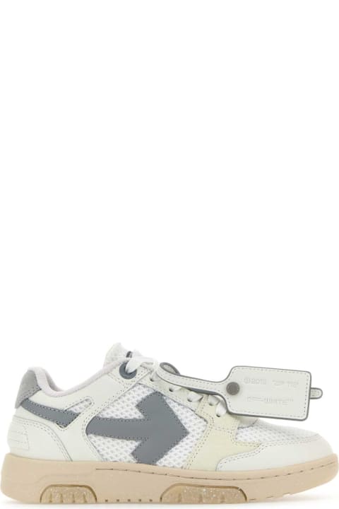 Off-White for Women Off-White White Mesh And Leather Out Of Office Sneakers