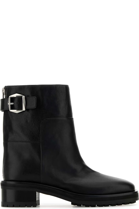 Jimmy Choo Boots for Women Jimmy Choo Black Leather Brooklyn Ankle Boots