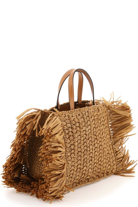 Homeware Etro Fringed Raffia Tote Bag