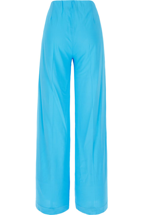 Jucca Pants & Shorts for Women Jucca Fluo Light Blue Stretch Viscose Pants