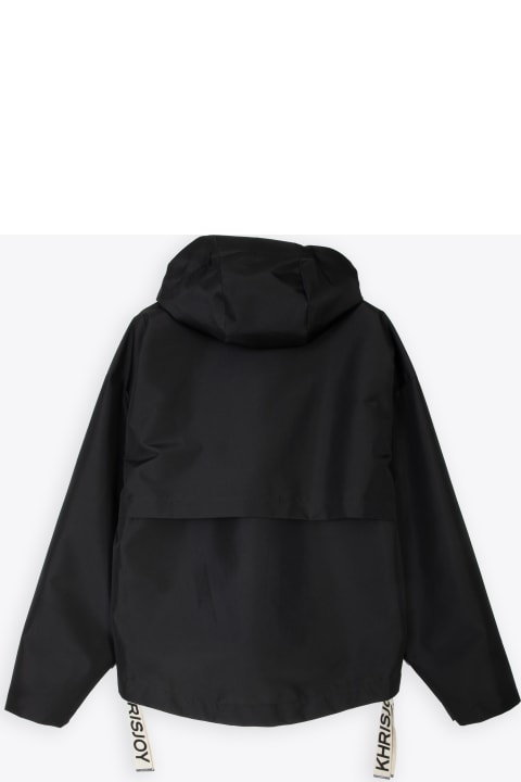 メンズ Khrisjoyのコート＆ジャケット Khrisjoy Shell Windbreaker Black nylon windproof hooded jacket - Shell Windbreaker
