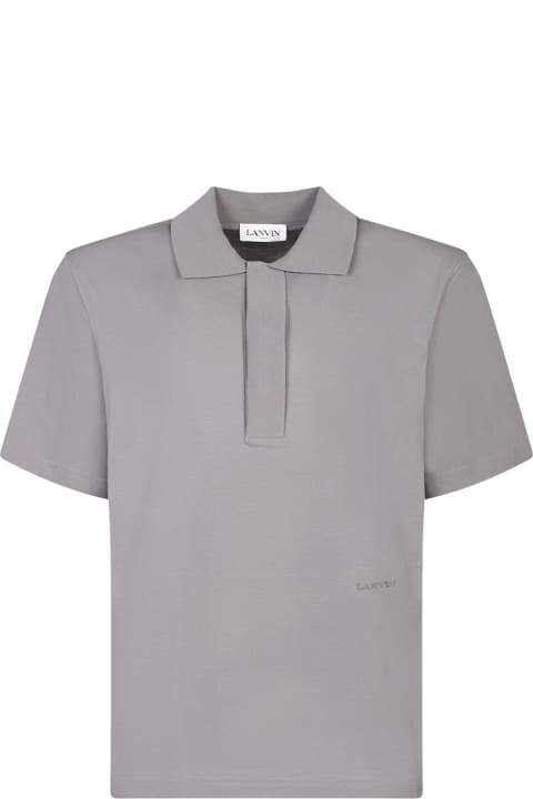 Topwear for Men Lanvin Regular Fit Taupe Polo Shirt