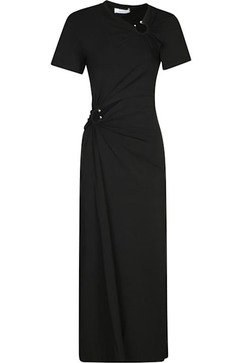 Paco Rabanne لـ Women Paco Rabanne Jersey Long Piercing Dress