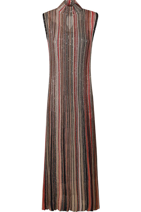 Missoni for Women Missoni Embellished Sleeveless Stripe Dress